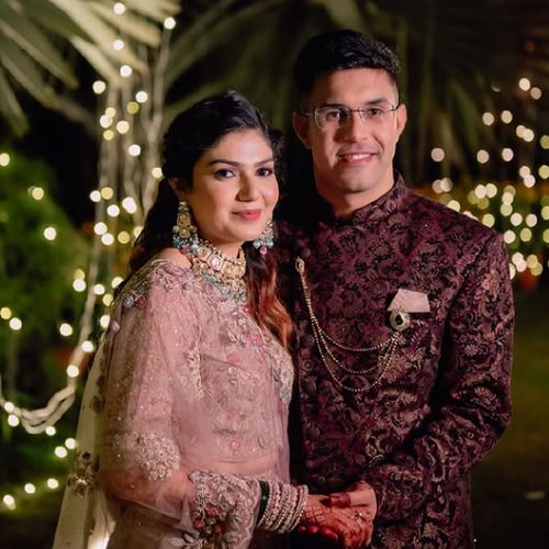 Instagram post preview — engagement celebration makeup